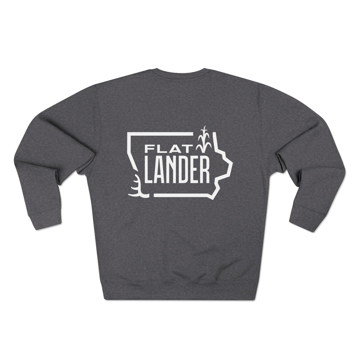 Flatlander Unisex Crewneck Sweatshirt- White Logo