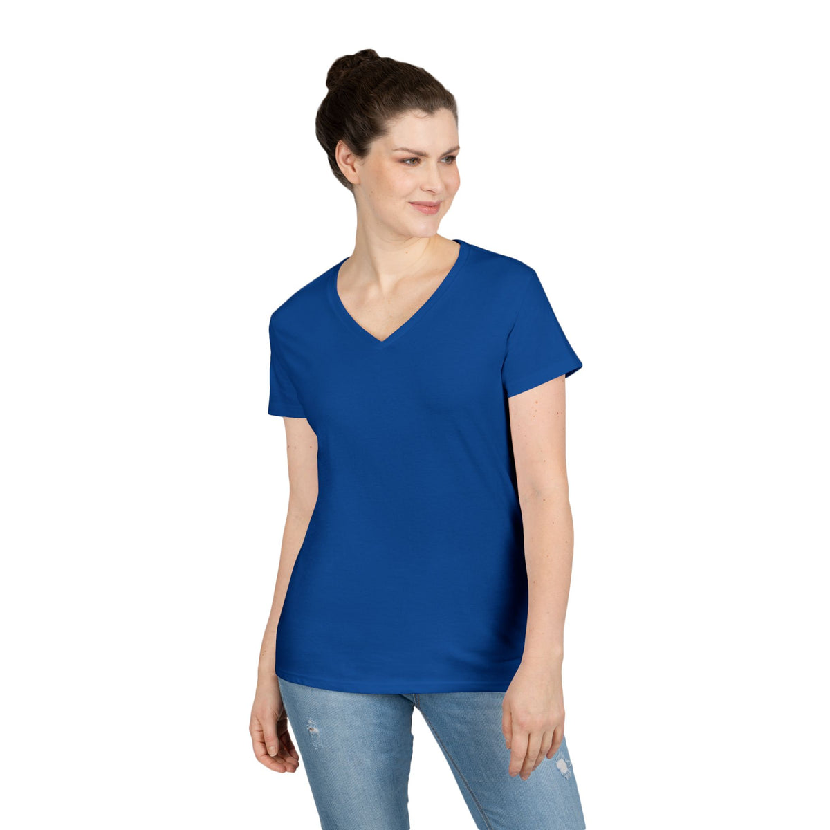 Flat Lander Ladies' V-Neck T-Shirt, Casual Tee.