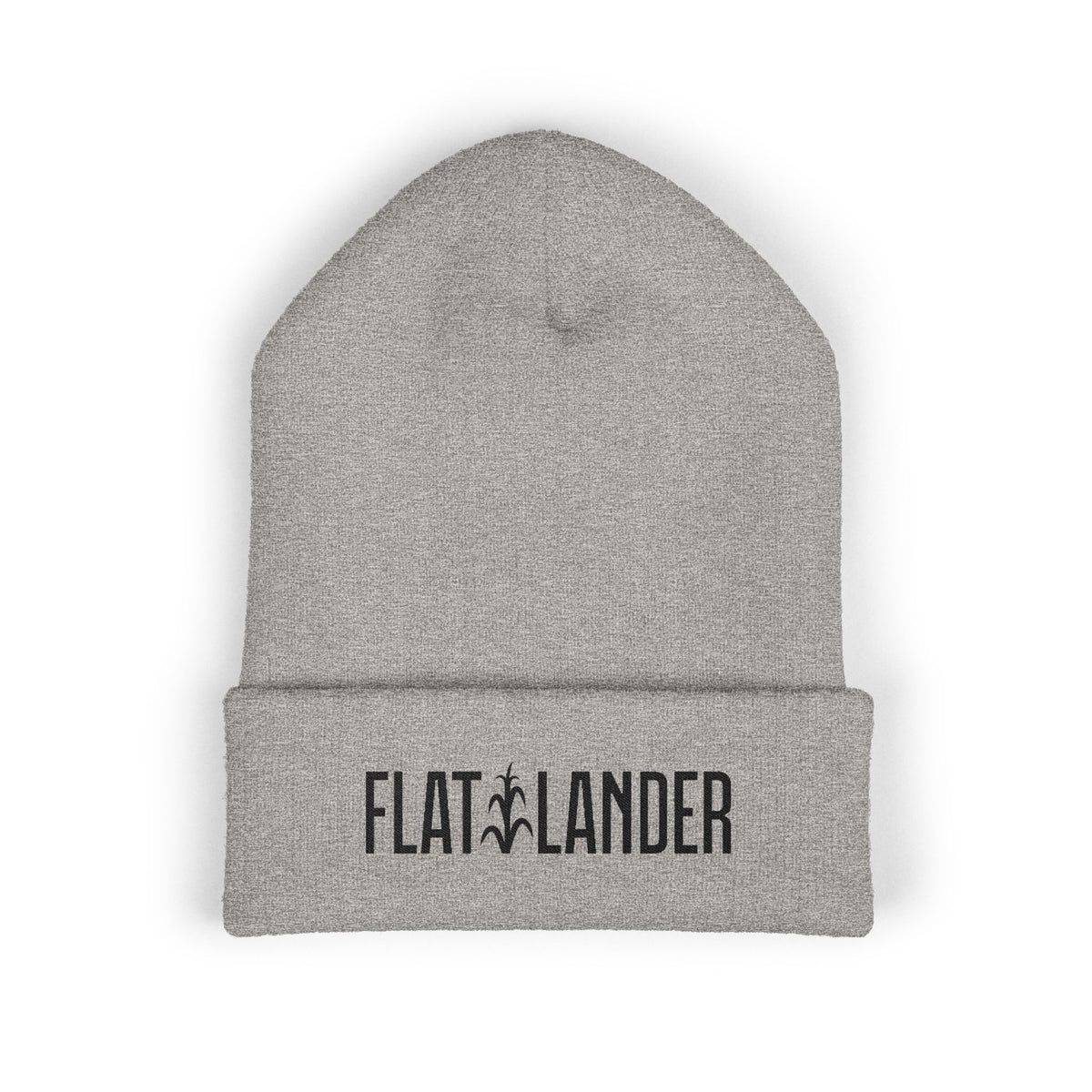 Flatlander Embroidered Beanie - Cozy Winter Wear, Perfect for Outdoor Activities.