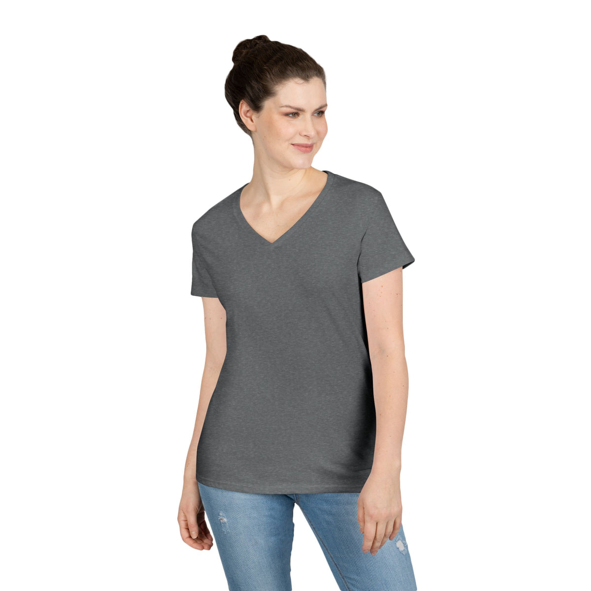 Flat Lander Ladies' V-Neck T-Shirt, Casual Tee.