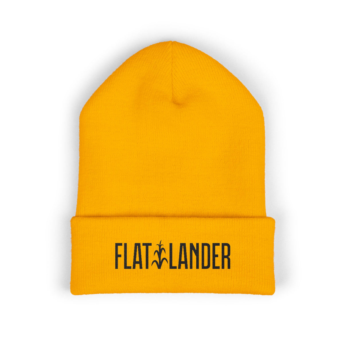 Flatlander Embroidered Beanie - Cozy Winter Wear, Perfect for Outdoor Activities.
