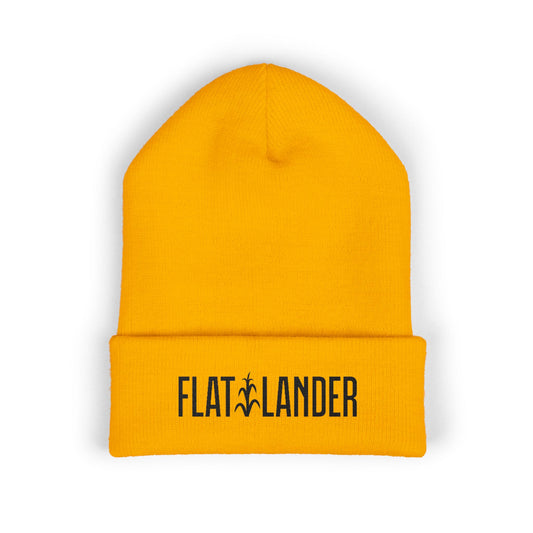 Flatlander Embroidered Beanie - Cozy Winter Wear, Perfect for Outdoor Activities.
