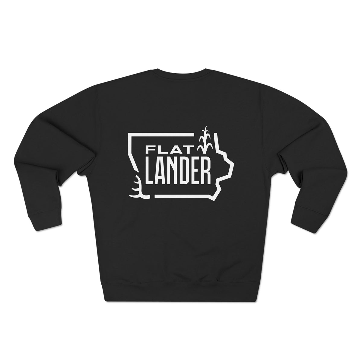 Flatlander Unisex Crewneck Sweatshirt- White Logo