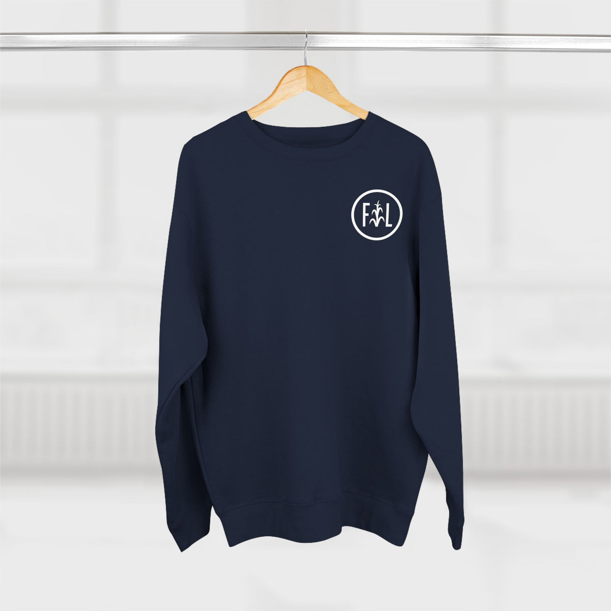 Flatlander Unisex Crewneck Sweatshirt- White Logo