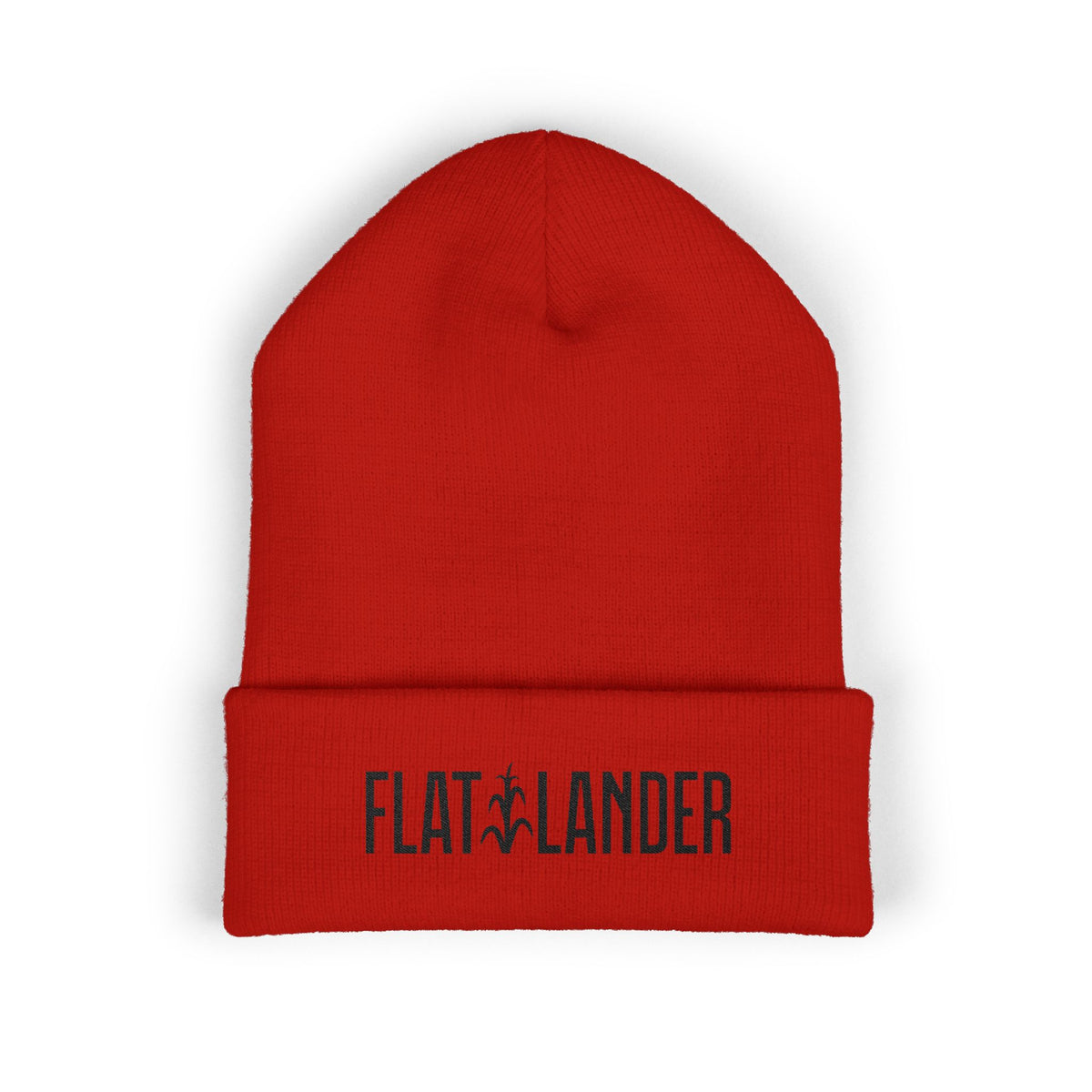Flatlander Embroidered Beanie - Cozy Winter Wear, Perfect for Outdoor Activities.