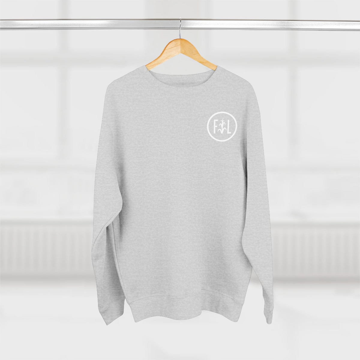 Flatlander Unisex Crewneck Sweatshirt- White Logo