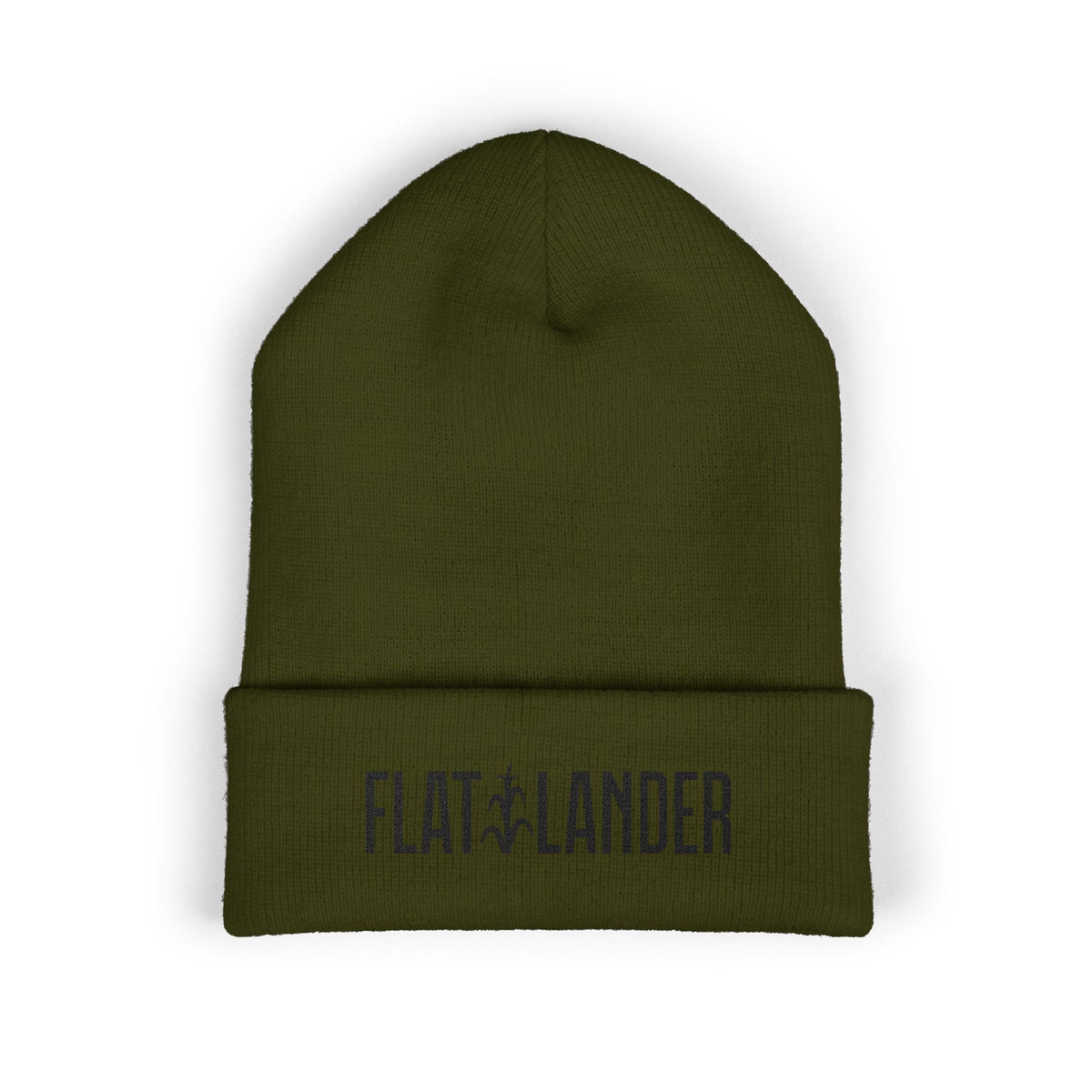 Flatlander Embroidered Beanie - Cozy Winter Wear, Perfect for Outdoor Activities.