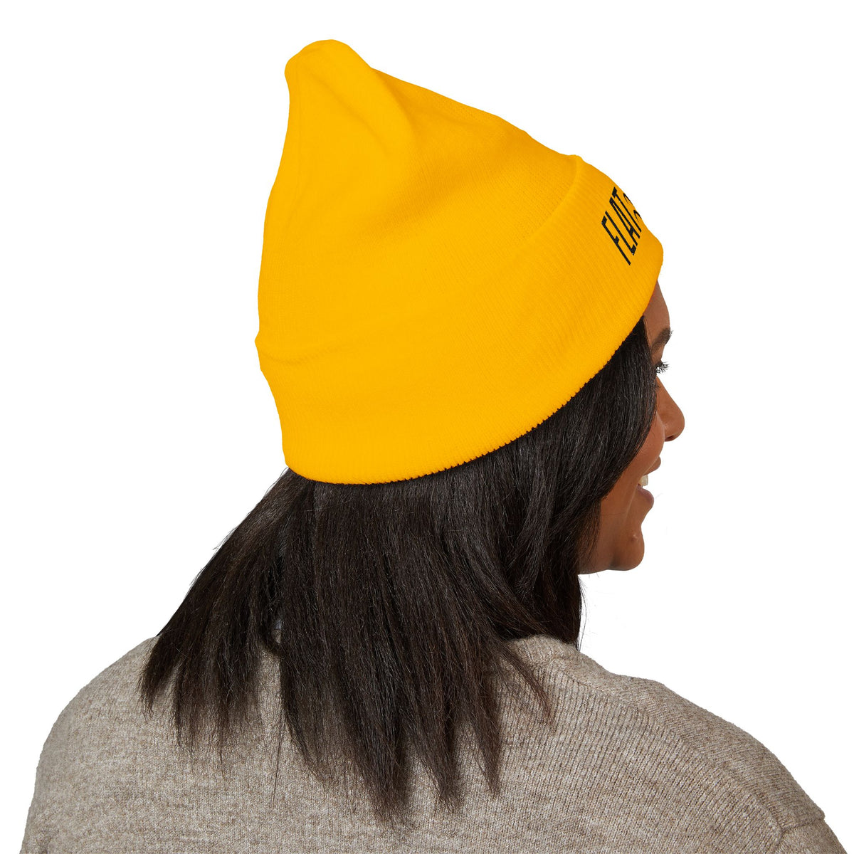 Flatlander Embroidered Beanie - Cozy Winter Wear, Perfect for Outdoor Activities.