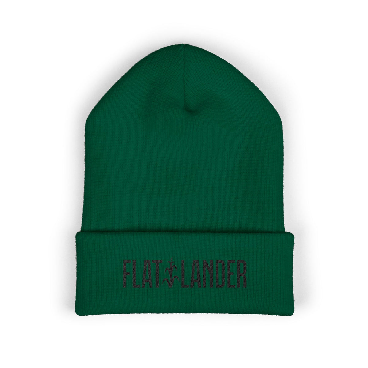 Flatlander Embroidered Beanie - Cozy Winter Wear, Perfect for Outdoor Activities.