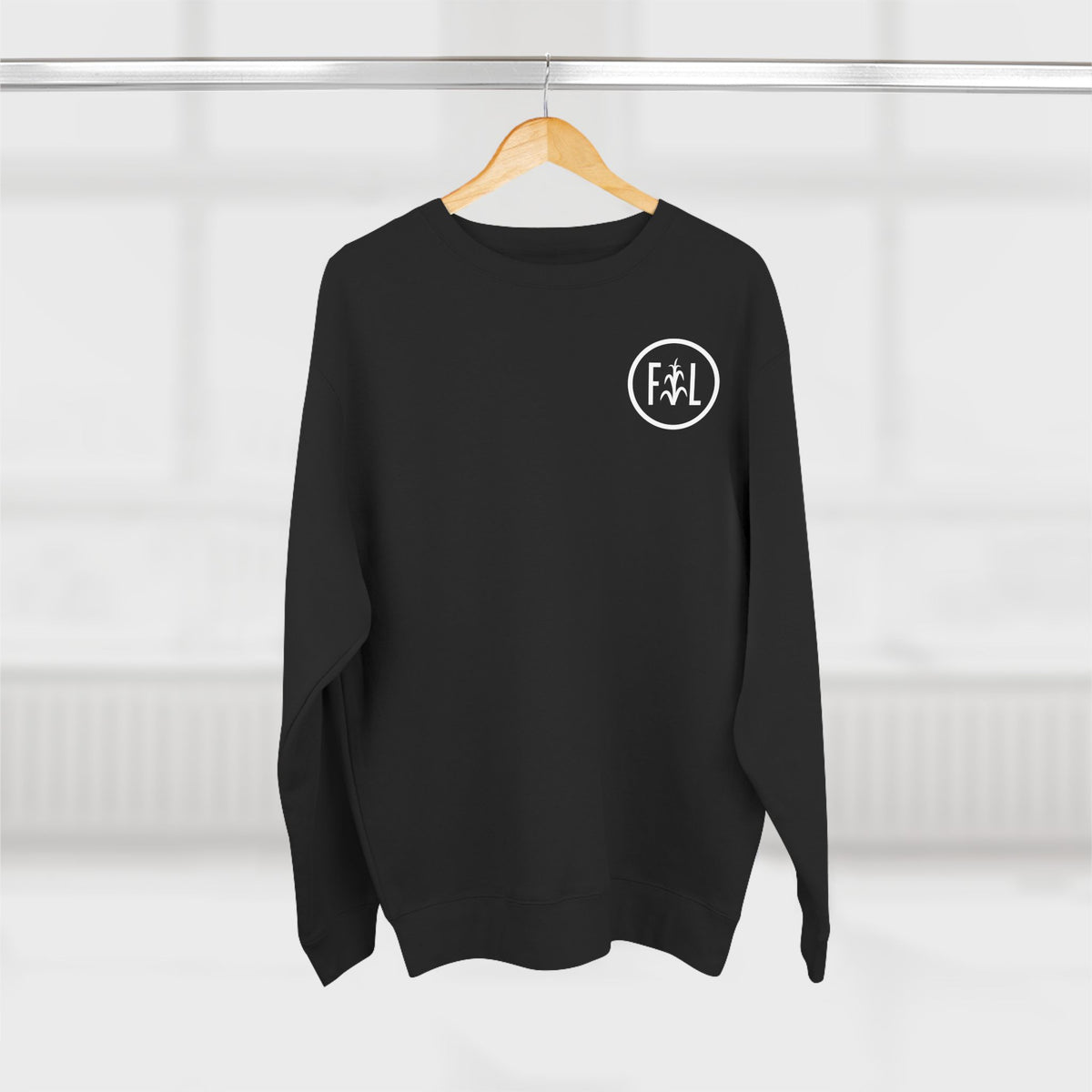 Flatlander Unisex Crewneck Sweatshirt- White Logo