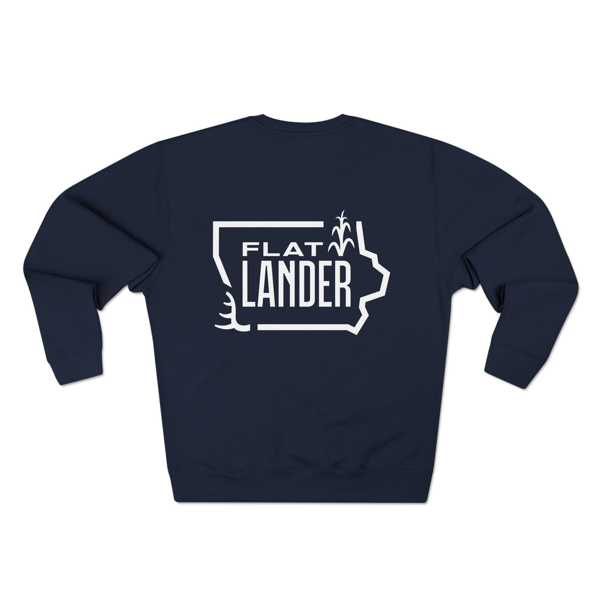 Flatlander Unisex Crewneck Sweatshirt- White Logo