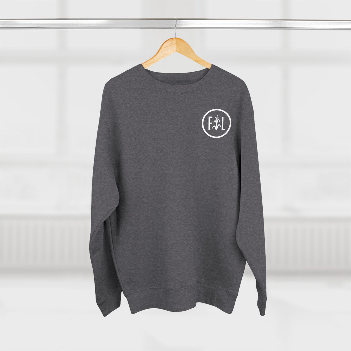 Flatlander Unisex Crewneck Sweatshirt- White Logo