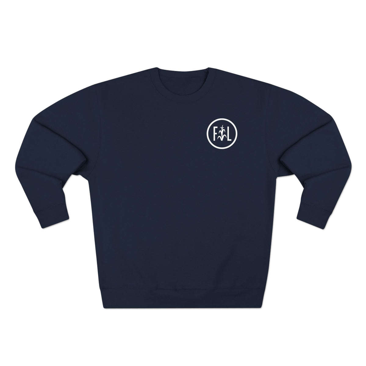 Flatlander Unisex Crewneck Sweatshirt- White Logo