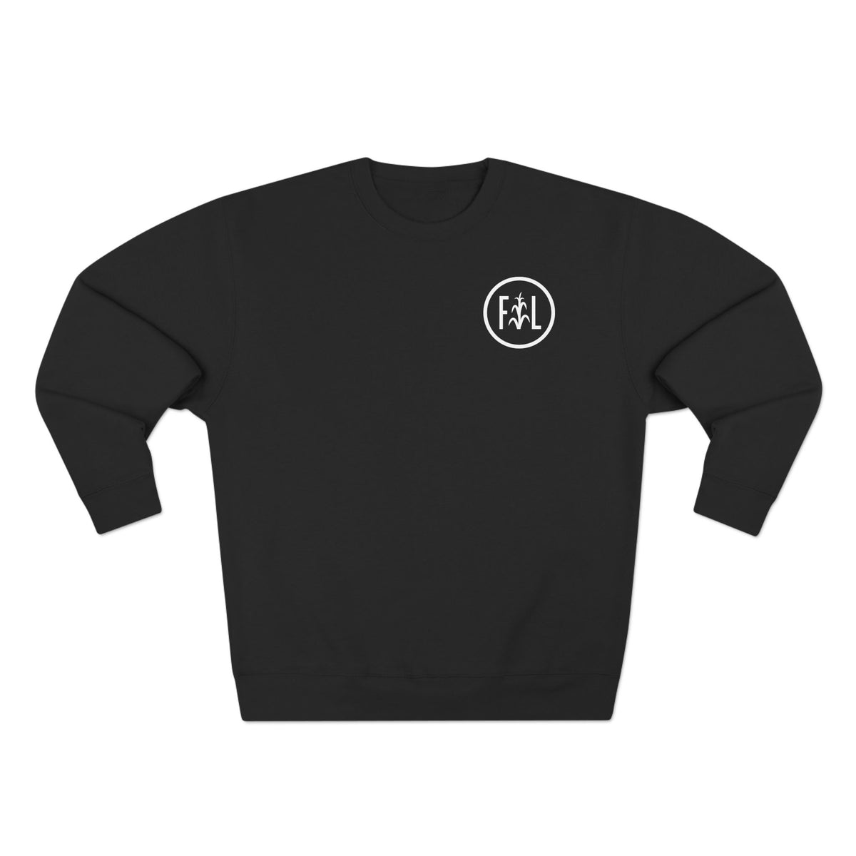 Flatlander Unisex Crewneck Sweatshirt- White Logo