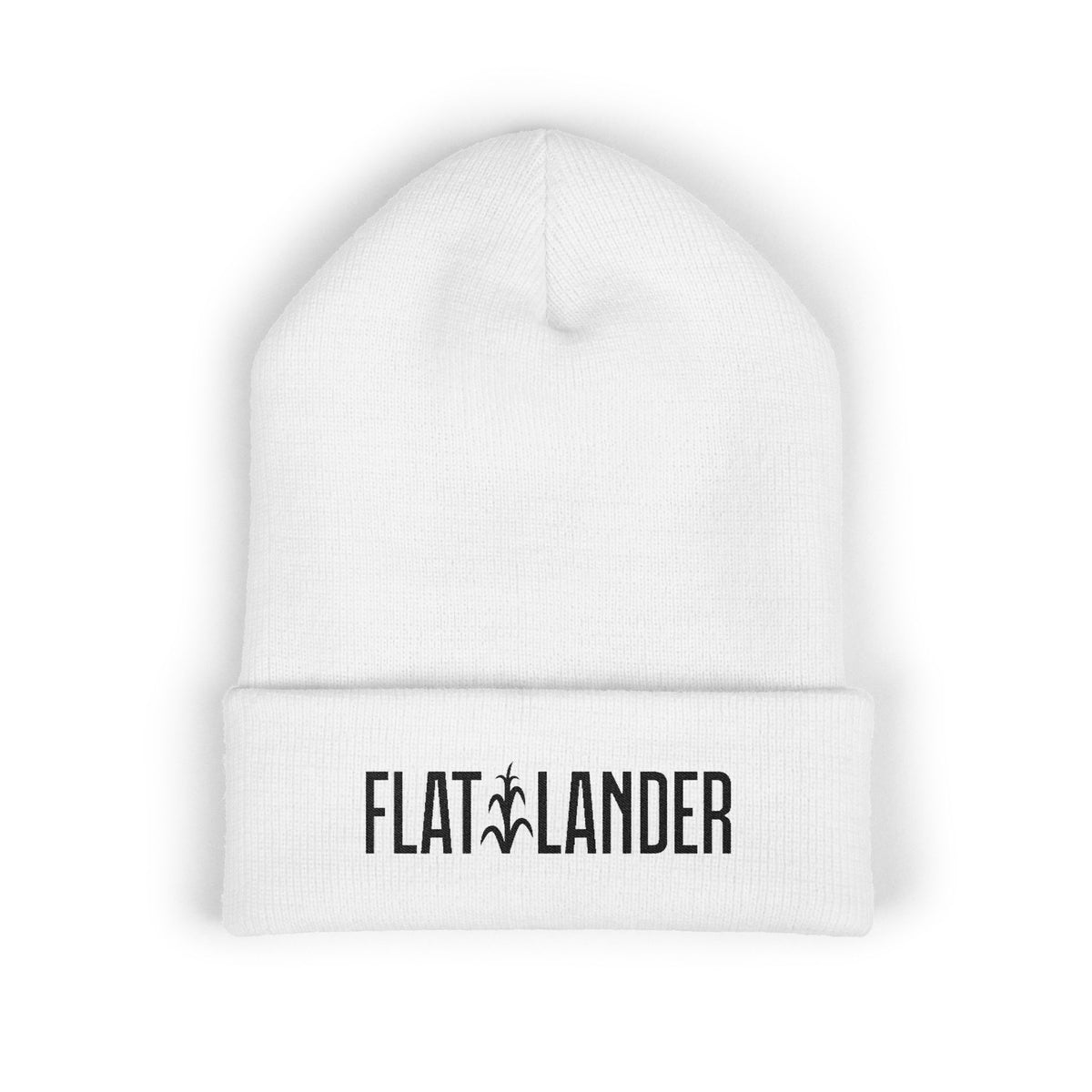 Flatlander Embroidered Beanie - Cozy Winter Wear, Perfect for Outdoor Activities.